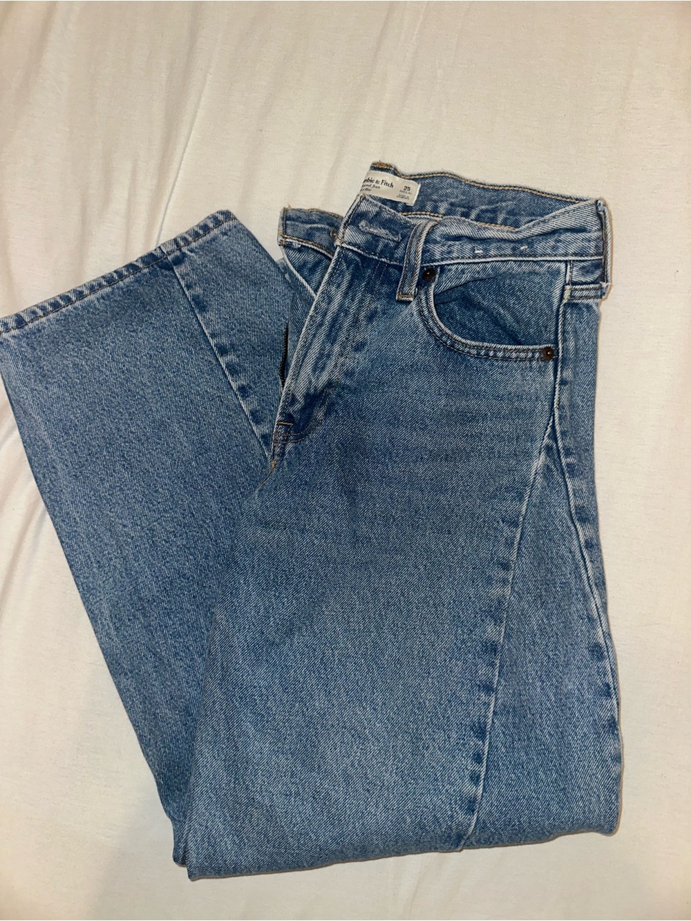 Abercrombie & Fitch Medium Blue Barrel Jeans